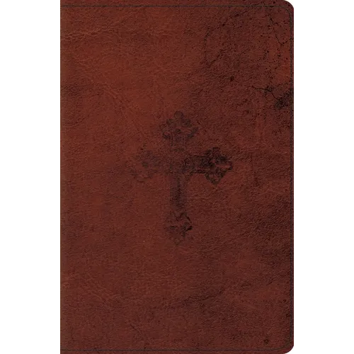 ESV Compact Bible (Trutone, Walnut, Weathered Cross Design)