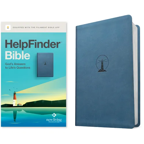 Helpfinder Bible Nlt, Filament Enabled (Leatherlike, Harbor Blue, Red Letter)