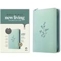 NLT Large Print Thinline Reference Zipper Bible, Filament Enabled (Leatherlike, Baby Blue Blossoms, Indexed, Red Letter)
