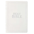 KJV Bible Thinline Large Print (Faux Leather, White)