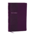 NKJV Personal Size Large Print Bible with 43,000 Cross References, Purple Leathersoft, Red Letter, Comfort Print (Thumb Indexed)