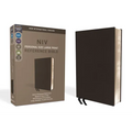 NIV, Personal Size Reference Bible, Large Print, Premium Leather, Black, Red Letter Edition, Comfort Print