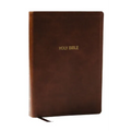 NKJV Foundation Study Bible, Wide-Margin, Brown Leathersoft, Red Letter