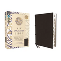 NIV Application Bible, Genuine Leather, Calfskin, Black, Red Letter, Thumb Indexed, Comfort Print: Bringing the Ancient Message of the Bible Into Your
