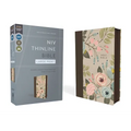 Niv, Thinline Bible, Large Print, Leathersoft, Floral, Zippered, Red Letter, Comfort Print