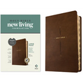 NLT Large Print Thinline Center-Column Reference Bible, Filament Enabled (Leatherlike, Brown Holy Cross, Indexed, Red Letter)