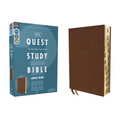 Niv, Quest Study Bible, Large Print, Leathersoft, Brown, Thumb Indexed, Comfort Print: The Only Q and A Study Bible
