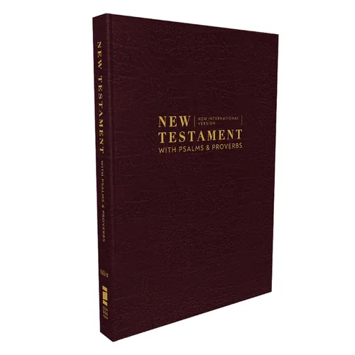 Niv, New Testament with Psalms and Proverbs, Pocket-Sized, Paperback, Burgundy, Comfort Print