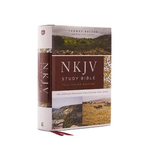 NKJV Study Bible, Hardcover, Full-Color, Red Letter Edition, Comfort Print: The Complete Resource for Studying God's Word