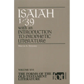 Isaiah 1-39: An Introduction to Prophetic Literature