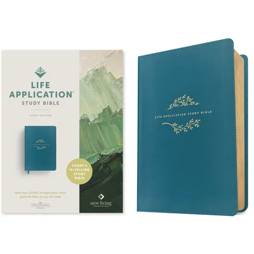 NLT Life Application Study Bible, Third Edition (Leatherlike, Teal Blue, Red Letter)