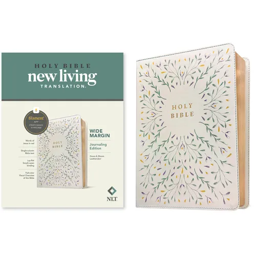 NLT Wide Margin Bible, Filament Enabled (Leatherlike, Grace & Bloom, Red Letter)