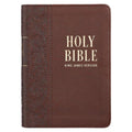 KJV Bible Compact Large Print (Faux Leather, Medium Brown)