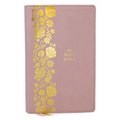 KJV Personal Size Large Print End-Of-Verse Reference Bible, Pink Leathersoft, Red Letter, Comfort Print