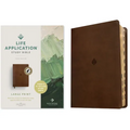 NLT Life Application Study Bible, Third Edition, Large Print (Leatherlike, Rustic Brown Leaf, Indexed, Red Letter)