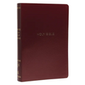 NKJV, Reference Bible, Center-Column Giant Print, Leather-Look, Burgundy, Red Letter Edition, Comfort Print