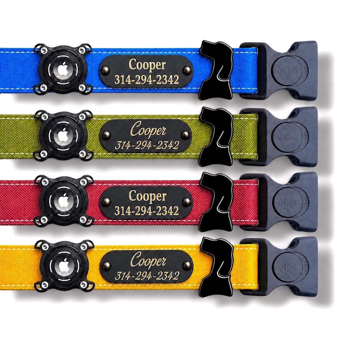 Waterproof AirTag Dog Collar with Holder