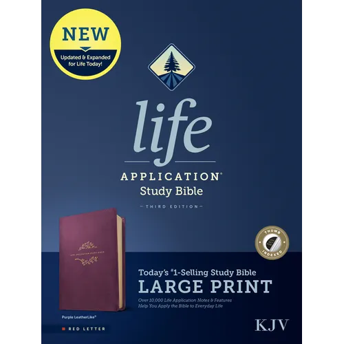KJV Life Application Study Bible, Third Edition, Large Print (Leatherlike, Purple, Indexed, Red Letter)