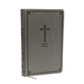 NKJV, Deluxe Gift Bible, Imitation Leather, Gray, Red Letter Edition