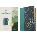 NLT Life Application Study Bible, Third Edition, Large Print (Leatherlike, Meadow Teal, Indexed, Red Letter)