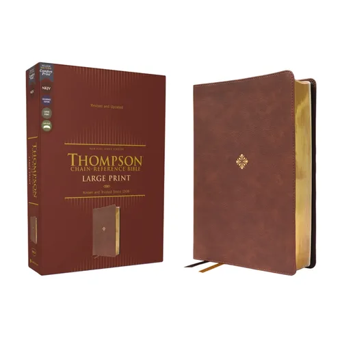 Nkjv, Thompson Chain-Reference Bible, Large Print, Leathersoft, Brown, Red Letter, Comfort Print