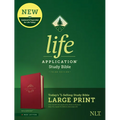 NLT Life Application Study Bible, Third Edition, Large Print (Red Letter, Leatherlike, Berry)