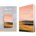 NLT Large Print Slimline Reference Bible (Hardcover, Pink Landscape, Red Letter)
