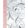 Composition Notebook: Glitter and Floral Large Wide Rule Lines with Page Numbers