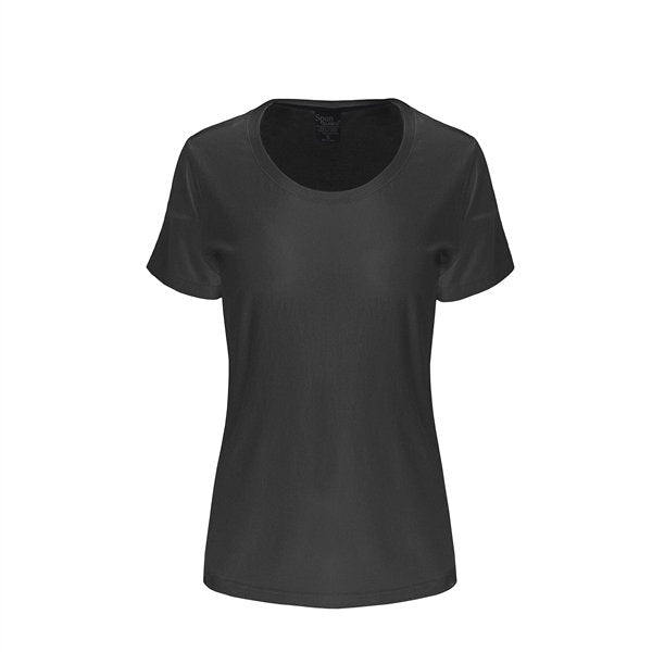 Black t-shirt on a white background