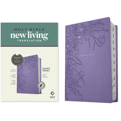 NLT Giant Print Bible, Filament Enabled (Leatherlike, Lavender Floral, Indexed, Red Letter)