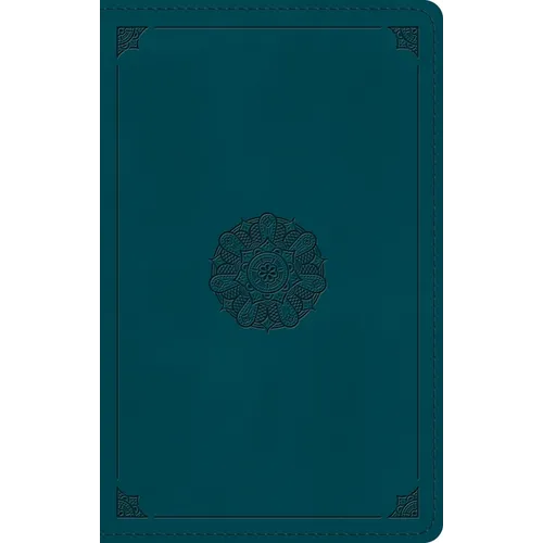 ESV Giant Print Personal Size Bible, Red Letter (Trutone, Deep Teal, Emblem Design)