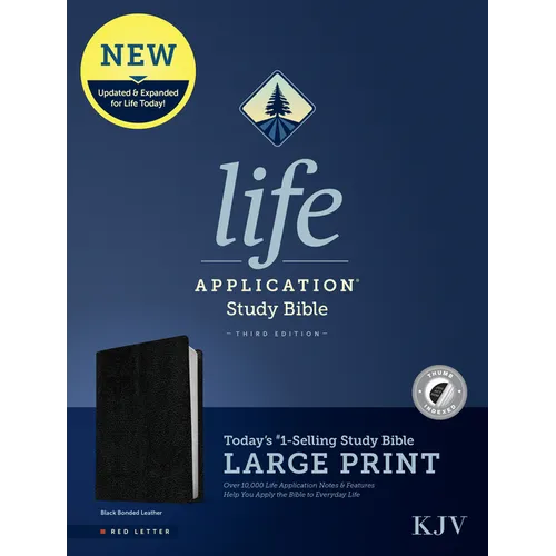 KJV Life Application Study Bible, Third Edition, Large Print (Bonded Leather, Black, Indexed, Red Letter)