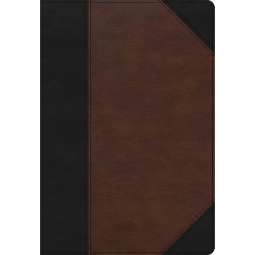 KJV Super Giant Print Reference Bible, Black/Brown Leathertouch, Indexed