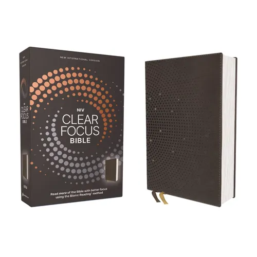 Niv, Clear Focus Bible, Leathersoft, Charcoal Brown: Read More of the Bible with Better Focus Using the Bionic Reading Method